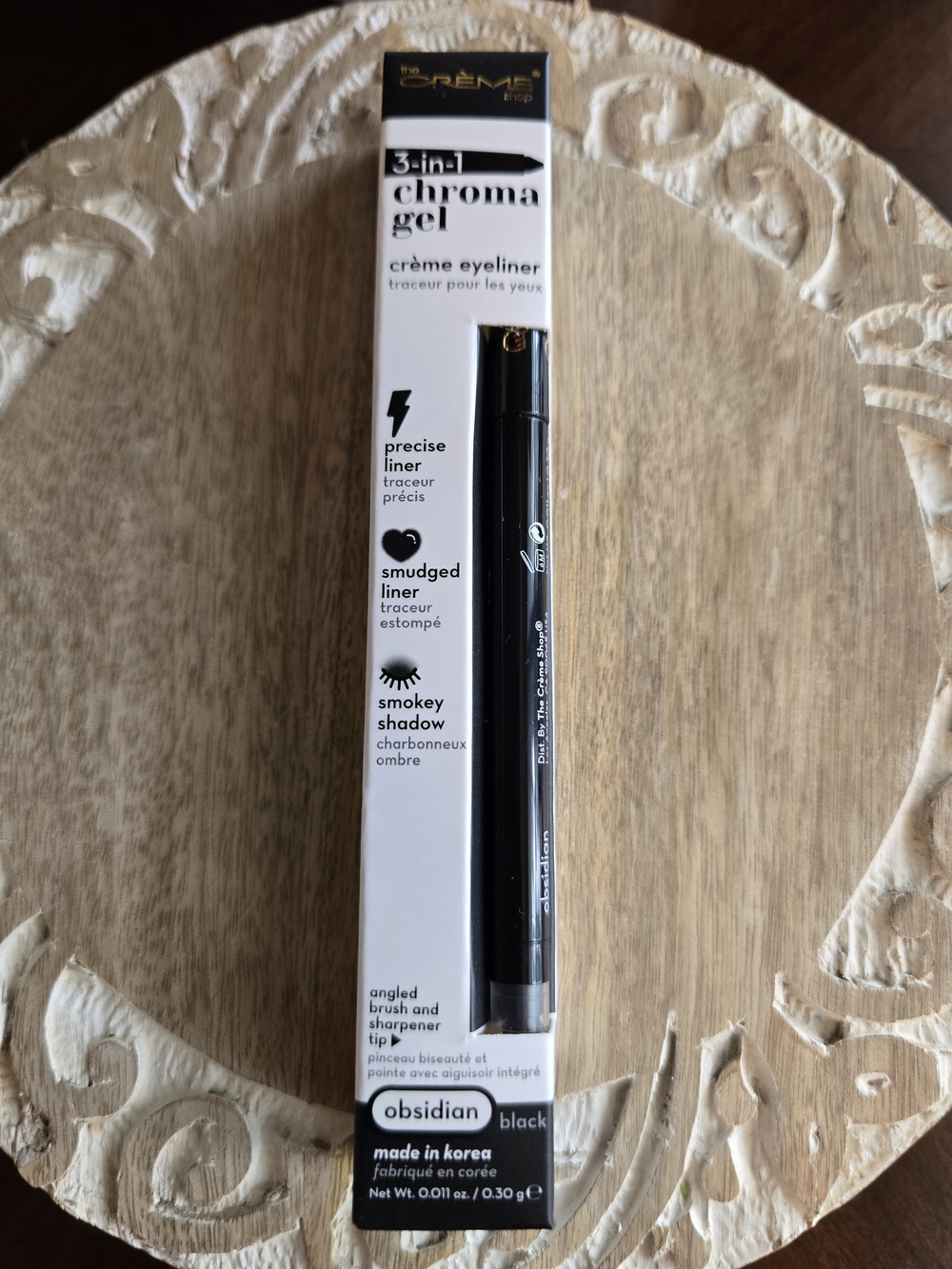 The Crème Shop 3-in-1 Chroma Gel Eyeliner - Obsidian Black